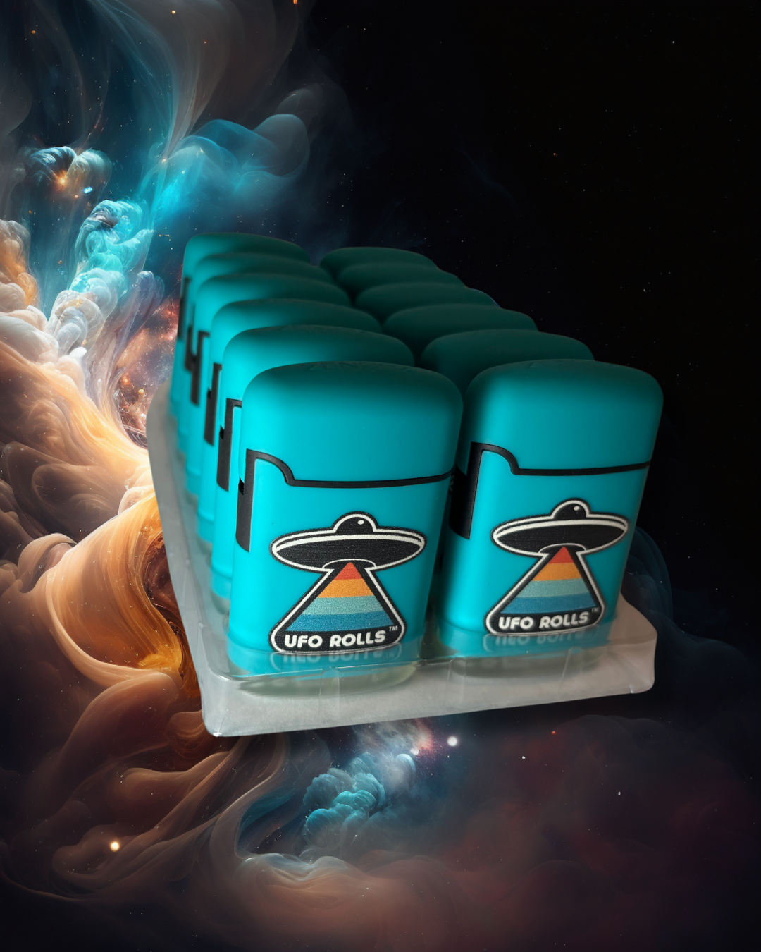 UFO Roll's Jet Flame Lighters (Fuel Not Included) - 12 Pack