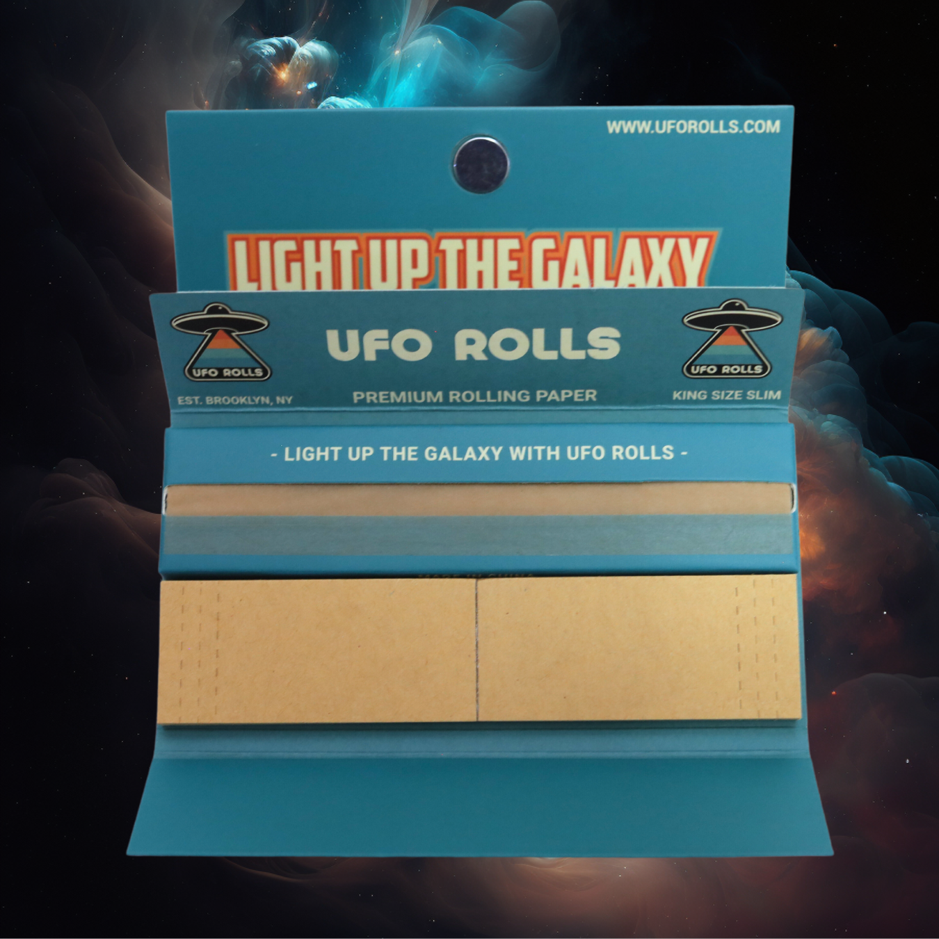 Grind & Roll Kits - Box of 15 Rolling Paper Kits [King Size Slim, Unbleached]