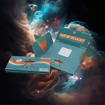 Grind & Roll Kits - Box of 15 Rolling Paper Kits [King Size Slim, Unbleached]