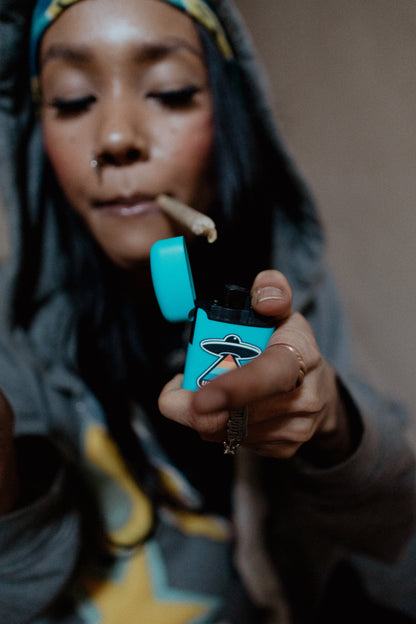 Jet Flame Lighter - Wind Resistant, Refillable Butane Chamber (Fuel Not Included)