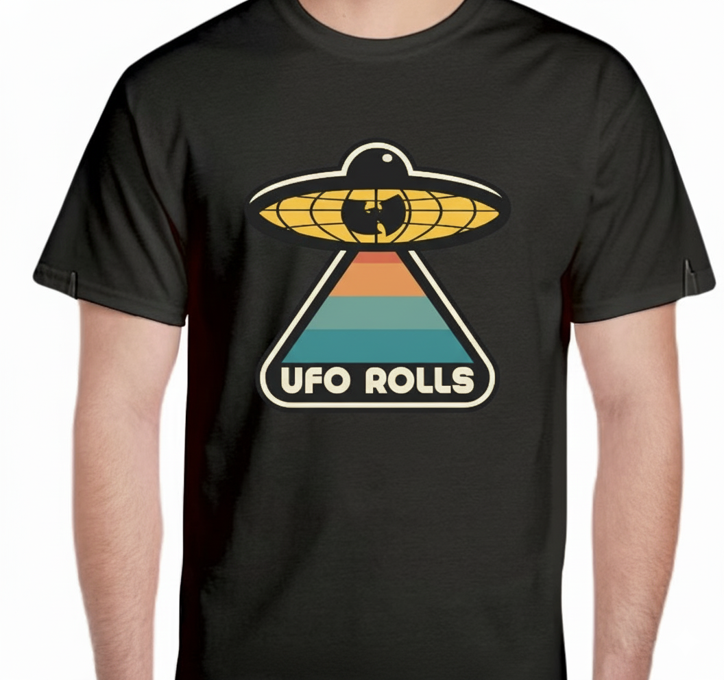 WUTANG BRAND™ x UFO Rolls Black T-Shirt (Pre-Order)