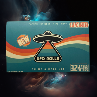 Grind & Roll Kit [1 1/4 Size, Unbleached, 32 Leaves per Pack]