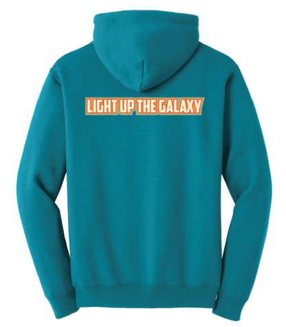 UFO Rolls “Light Up the Galaxy” Teal Hoodie
