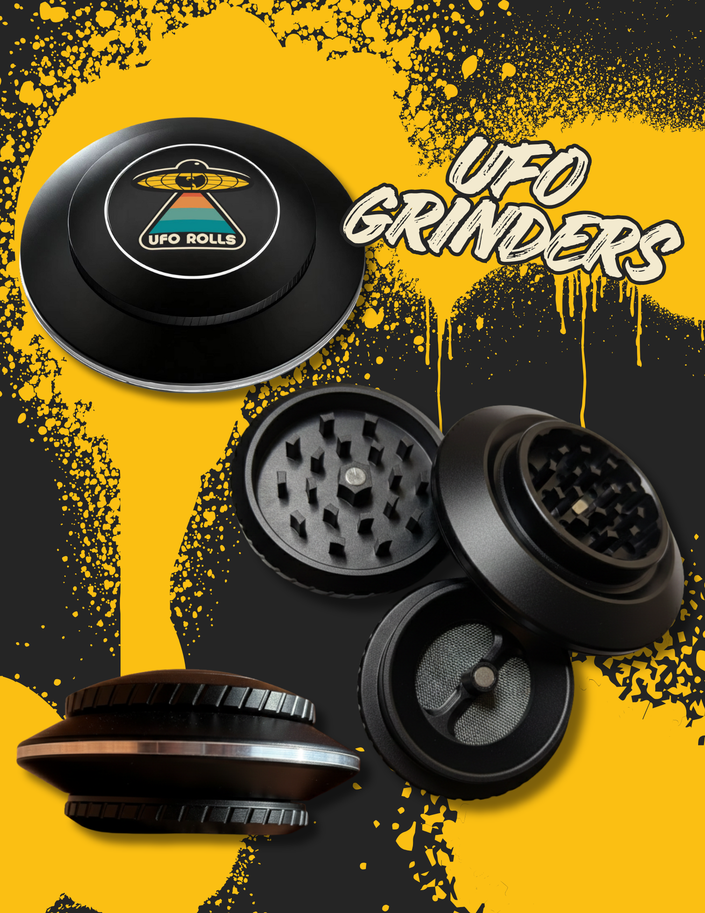 UFO Rolls x WUTANG BRAND™ 4-Piece Grinder