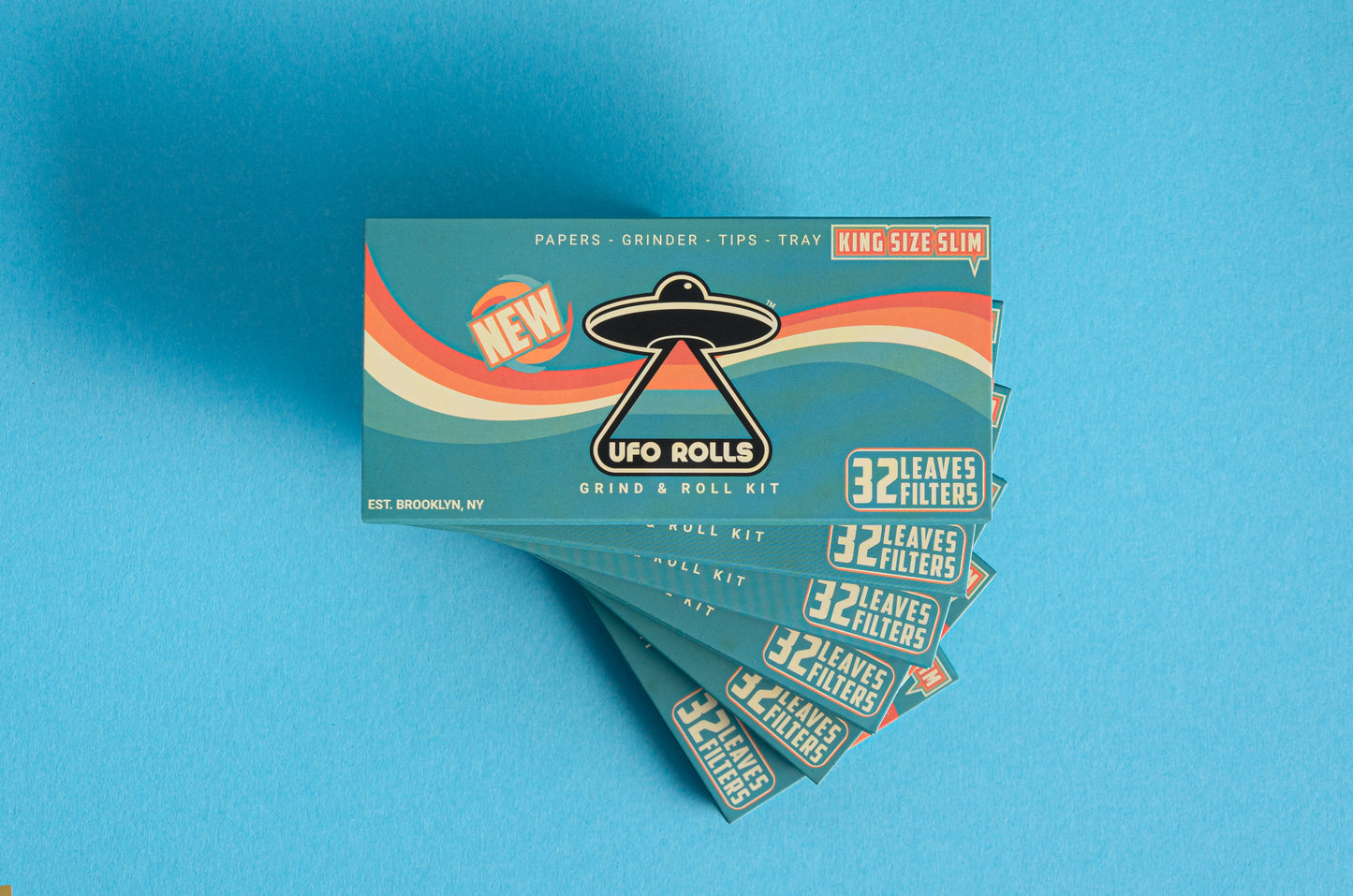 Grind & Roll Kit [King Size Slim, Unbleached, 32 Leaves per Pack]